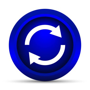 Yeniden iki ok simgesi. Beyaz arka plan üzerinde Internet düğmesi