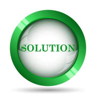 Çözüm simgesi. Beyaz arka plan üzerinde Internet düğmesi