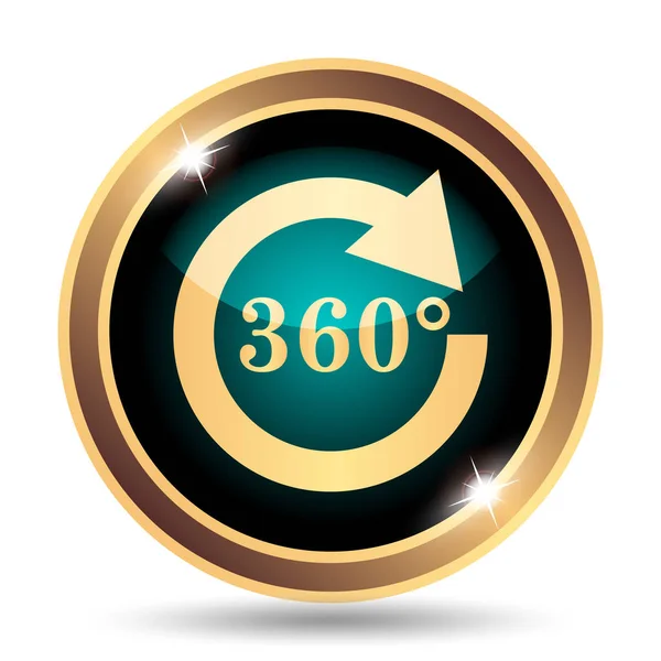 Reload 360 Pictogram Internet Knop Witte Achtergrond — Stockfoto