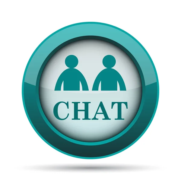 Chat icon. Internet button on white background