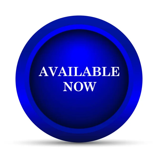 Available Now Icon Internet Button White Background — Stock Photo, Image
