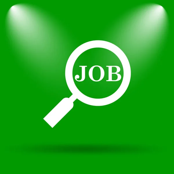 Suche Nach Einem Job Symbol Internet Taste Auf Grünem Hintergrund — Stockfoto