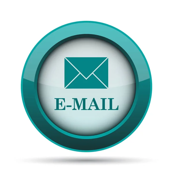 Icona Mail Pulsante Internet Sfondo Bianco — Foto Stock