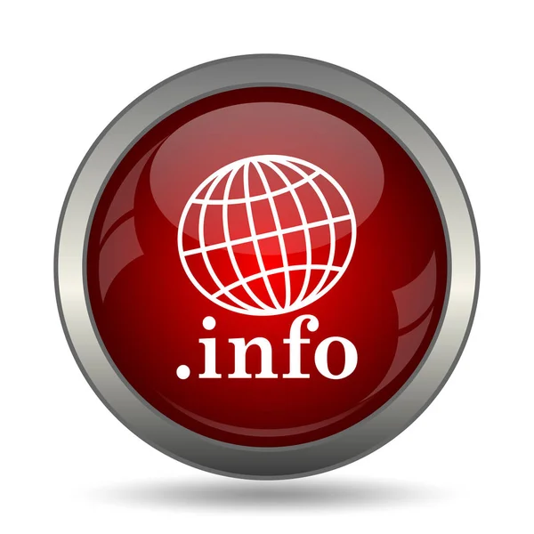 Ícone Info Botão Internet Fundo Branco — Fotografia de Stock