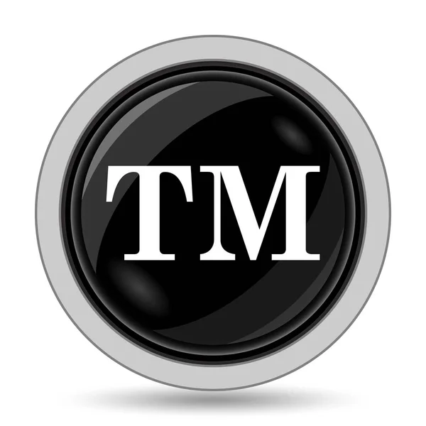 トレード マークのアイコン 白い背景の上のインター ネット ボタン — ストック写真