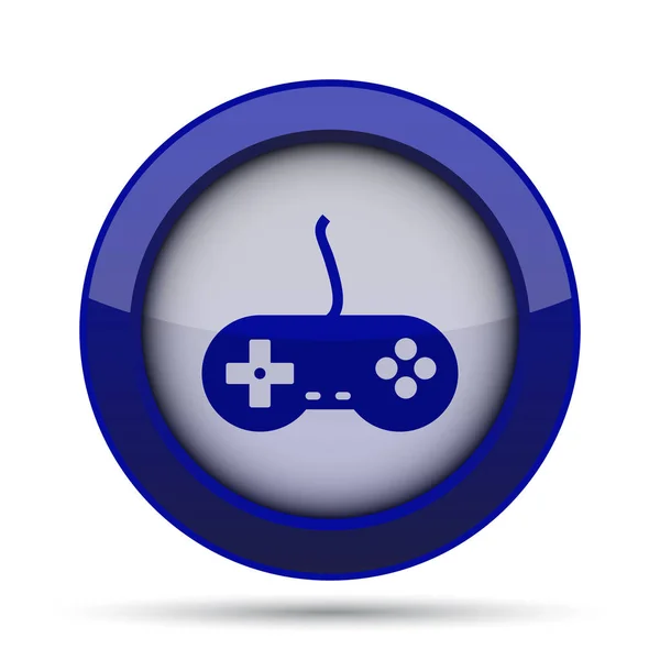 Gamepad Simgesi Beyaz Arka Plan Üzerinde Internet Düğmesi — Stok fotoğraf