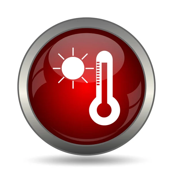 太陽と温度計のアイコン — ストック写真