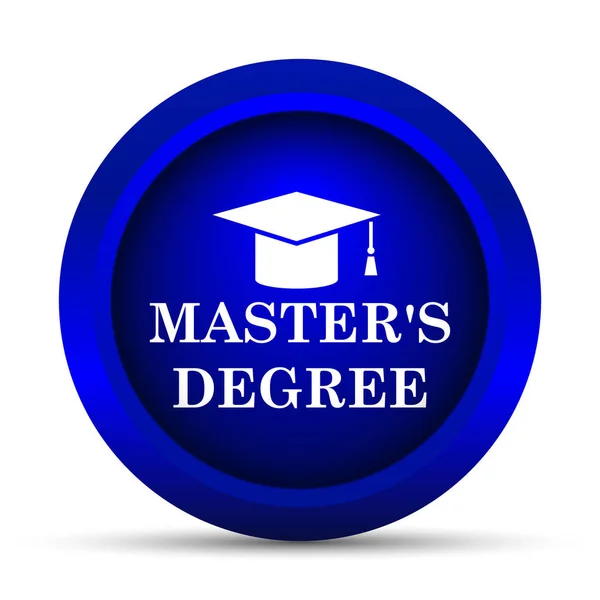 Master Degree Icon Internet Button White Background — Stock Photo, Image