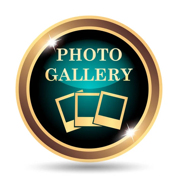 Photo Gallery Icon Internet Button White Background — Stock Photo, Image