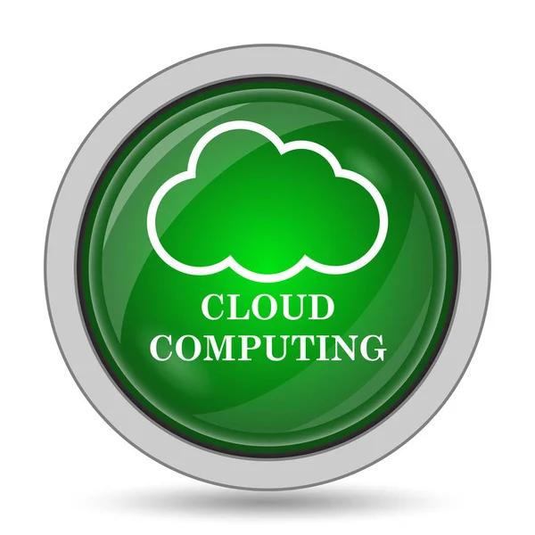 Cloud Computing Icon Internet Button White Background — Stock Photo, Image