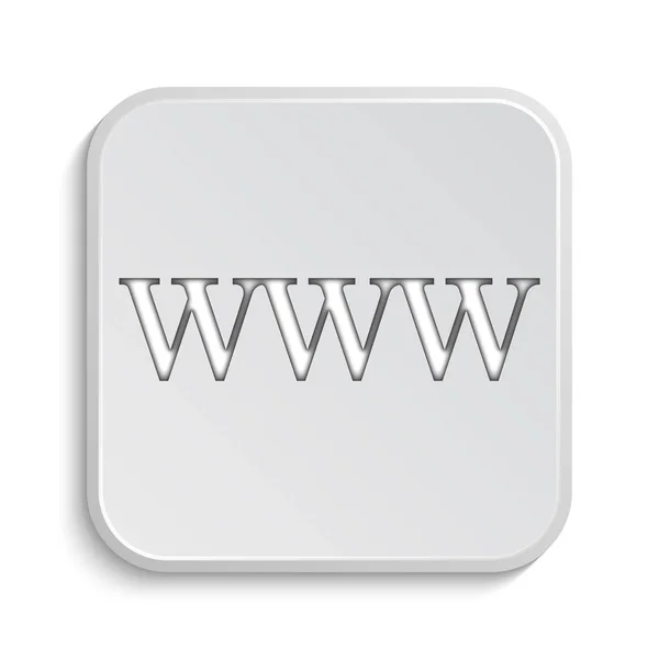 Www Pictogram Internet Knop Witte Achtergrond — Stockfoto