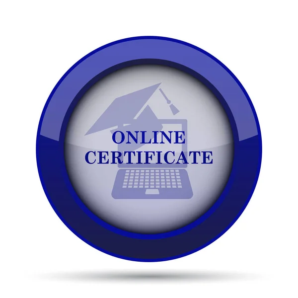 Онлайн Сертифікат Значок Інтернет Кнопки Білому Тлі — стокове фото