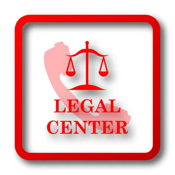 Legal center icon. Internet button on white background