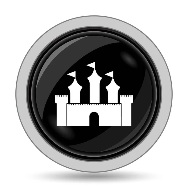 Castle Icon Internet Button White Background — Stock Photo, Image