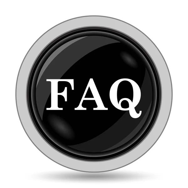 Icona Faq Pulsante Internet Sfondo Bianco — Foto Stock