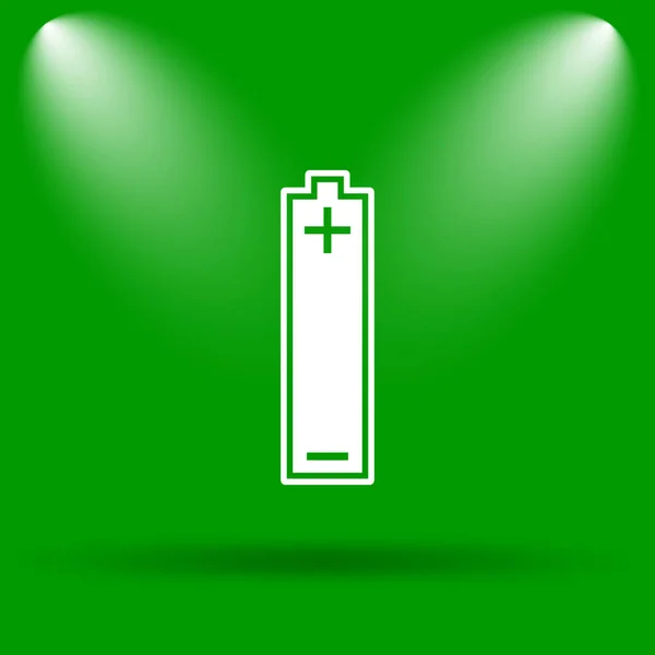 Batterij Icoontje Internet Knop Groene Achtergrond — Stockfoto