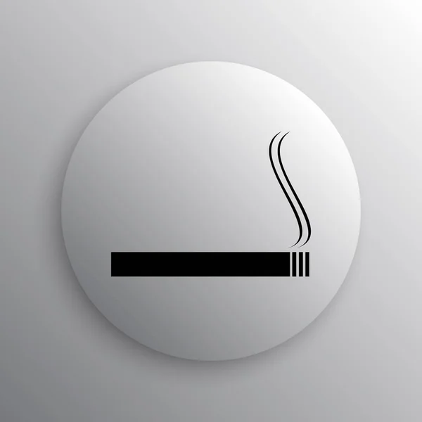Cigarett Ikonen Internet Knappen Vit Bakgrund — Stockfoto