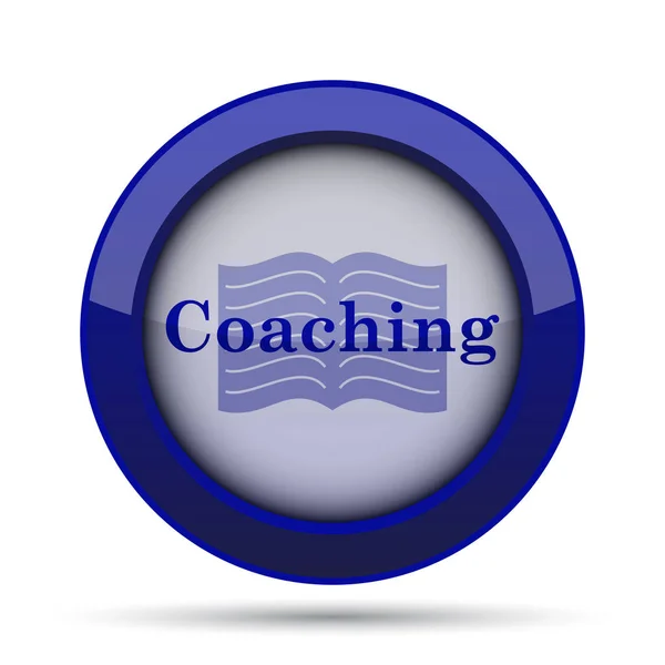 Coaching Pictogram Internet Knop Witte Achtergrond — Stockfoto