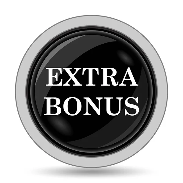 Extra Bonus Icon Internet Button White Background — Stock Photo, Image