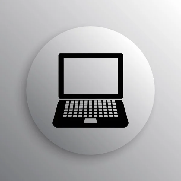 Icono Del Ordenador Portátil Botón Internet Sobre Fondo Blanco —  Fotos de Stock