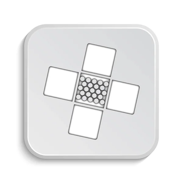 Medical patch icon. Internet button on white background