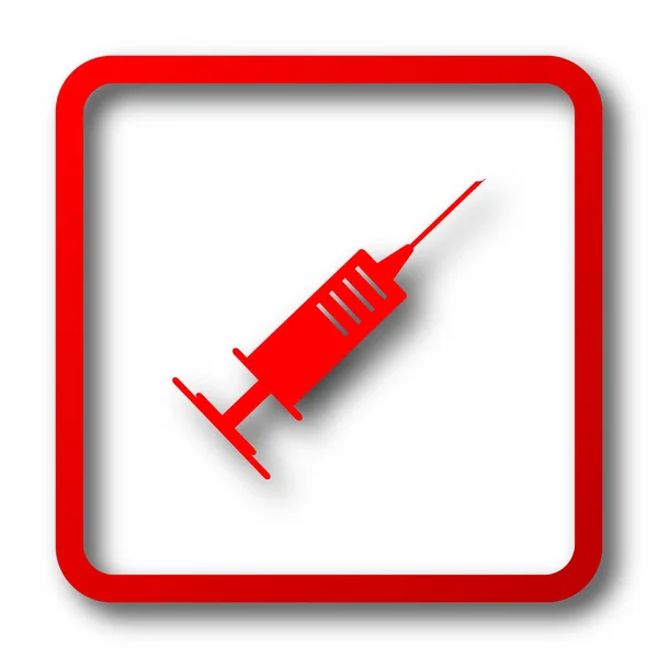 Syringe Icon Internet Button White Background — Stock Photo, Image