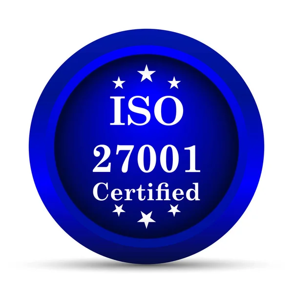 Iso 27001 Symbol Internet Taste Auf Weißem Hintergrund — Stockfoto