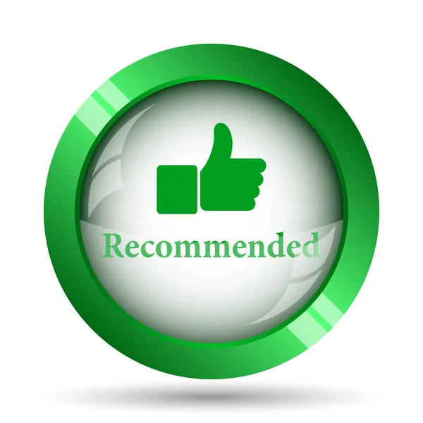 Recommended Icon Internet Button White Background — Stock Photo, Image