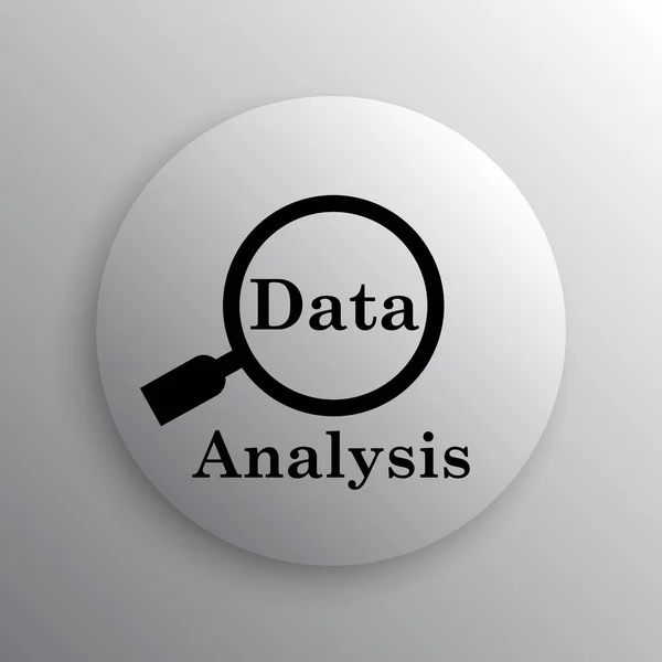 Ikon Analisis Data Tombol Internet Pada Latar Belakang Putih — Stok Foto