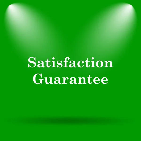 Icône Garantie Satisfaction Bouton Internet Sur Fond Vert — Photo