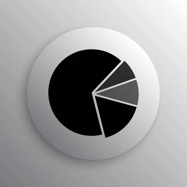 Chart pie icon. Internet button on white background