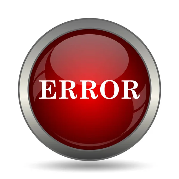 Error Icon Internet Button White Background — Stock Photo, Image