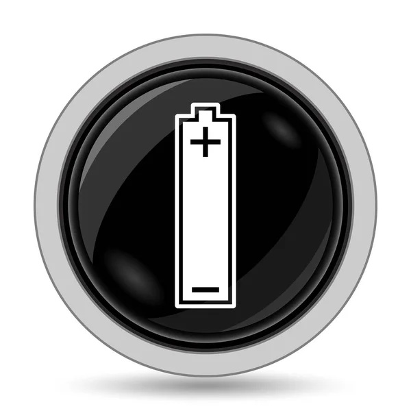 电池图标 白色背景上的互联网按钮 — 图库照片