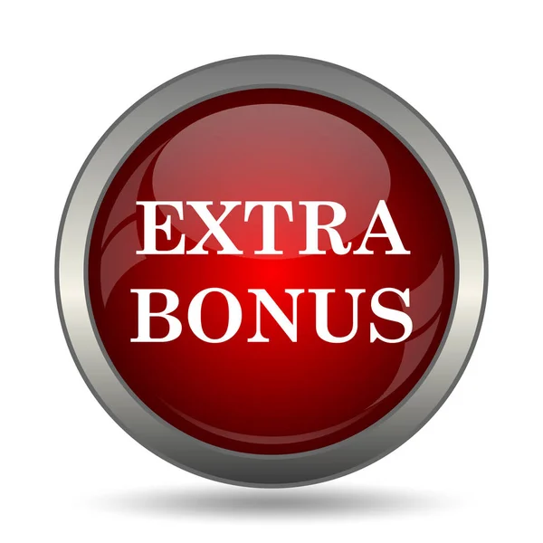 Extra Bonus Icon Internet Button White Background — Stock Photo, Image