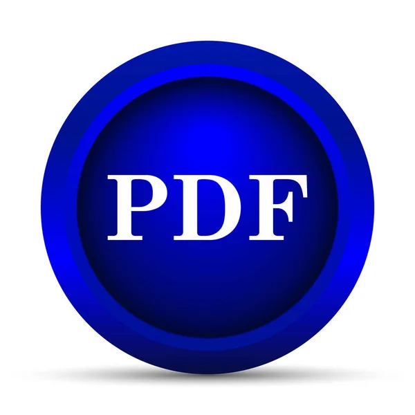 Icona Pdf Pulsante Internet Sfondo Bianco — Foto Stock