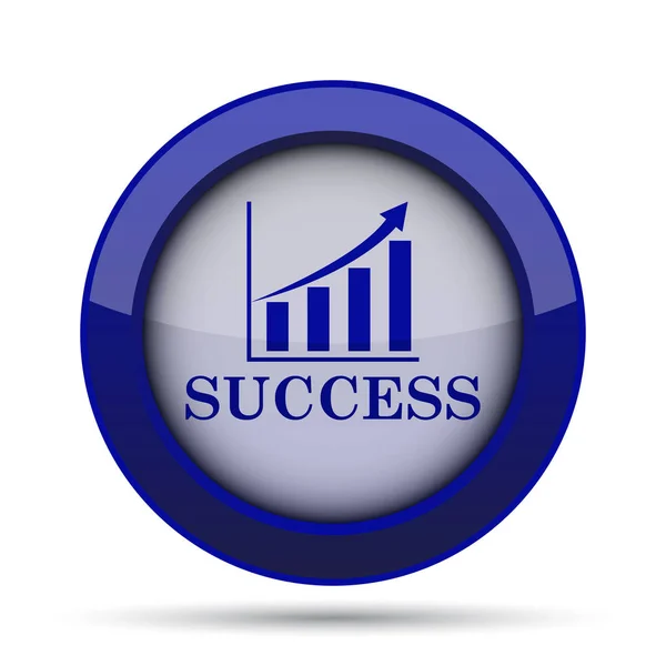 Success Icon Internet Button White Background — Stock Photo, Image