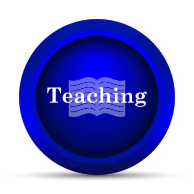 Öğretim simgesi. Beyaz arka plan üzerinde Internet düğmesi