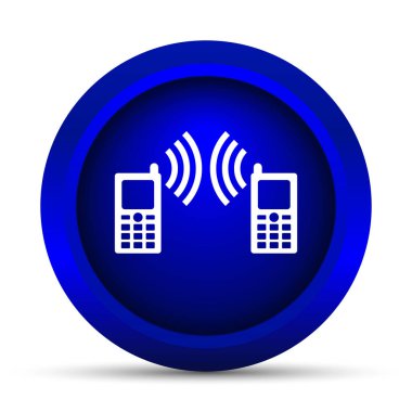 İletişim simgesi. Beyaz arka plan üzerinde Internet düğmesi