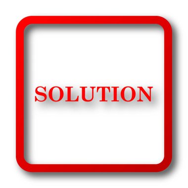 Çözüm simgesi. Beyaz arka plan üzerinde Internet düğmesi