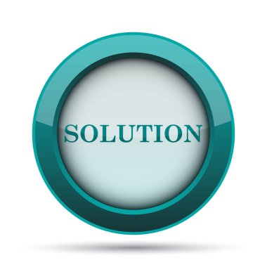 Çözüm simgesi. Beyaz arka plan üzerinde Internet düğmesi