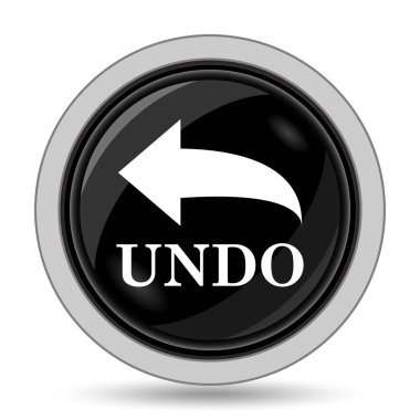 Simgesini geri almak. Beyaz arka plan üzerinde Internet düğmesi