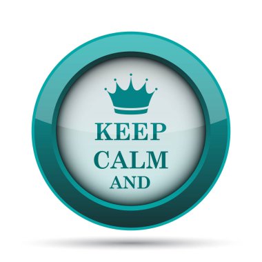 Sakin simge tutmak. Beyaz arka plan üzerinde Internet düğmesi