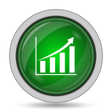 Grafik simgesini. Beyaz arka plan üzerinde Internet düğmesi