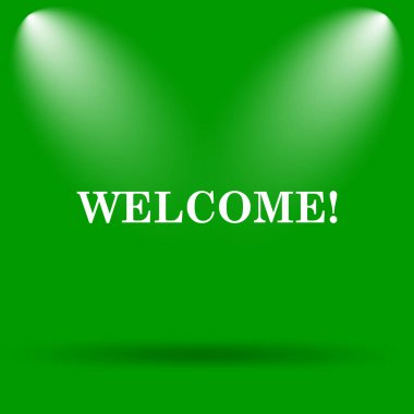 Hoş geldiniz simgesi. Yeşil renkli butona Internet