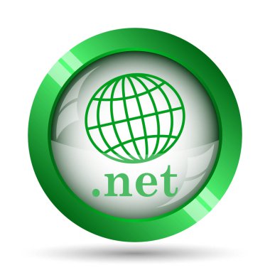 .NET simgesi. Beyaz arka plan üzerinde Internet düğmesi