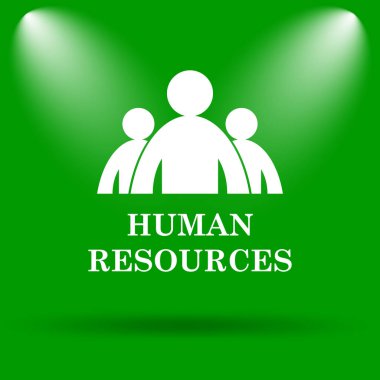 İnsan kaynakları simgesi. Yeşil renkli butona Internet
