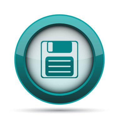 Simge kaydetmek. Beyaz arka plan üzerinde Internet düğmesi