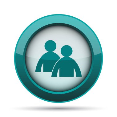 Danışmanlık simgesi. Beyaz arka plan üzerinde Internet düğmesi