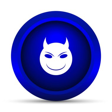 Kötü simgesi. Beyaz arka plan üzerinde Internet düğmesi