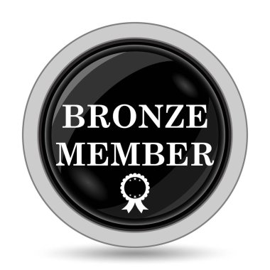 Bronz üye simgesi. Beyaz arka plan üzerinde Internet düğmesi